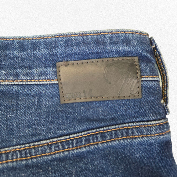 Mavi Dark Wash High Rise Wide Leg Raw Hem Victoria Flare Mom Jeans Size 28 - Picture 7 of 11